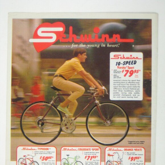 Schwinn 1969 Vintage 10 Speed Bike Advertisement Print Cycling Nostalgia - Picture 2 of 2